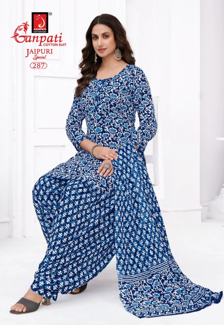 Jaipuri Patiyala Vol 13 By Ganpati Cotton Printed Dress Material Orders In India